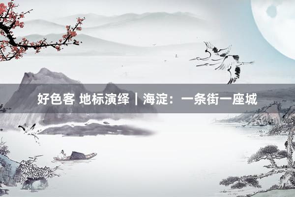 好色客 地标演绎｜海淀：一条街一座城